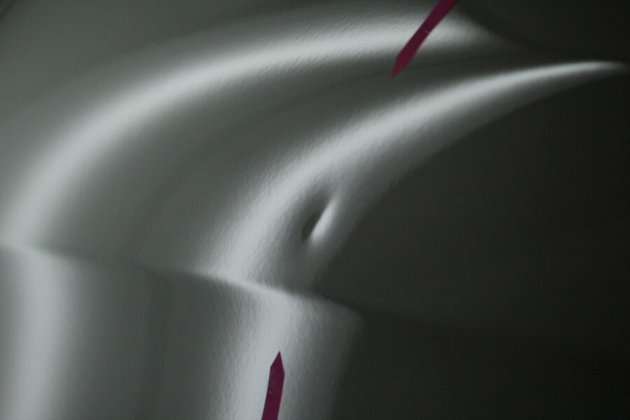 ベンツC 左リヤドア 施工前